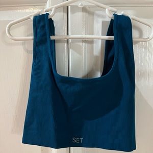 COPY - SET ACTIVE greenish turquoise sport bra.